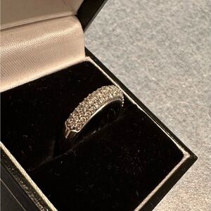 14k white gold pave band